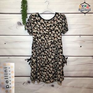 Vintage PELLINI 90s Grunge Floral Babydoll Dress M